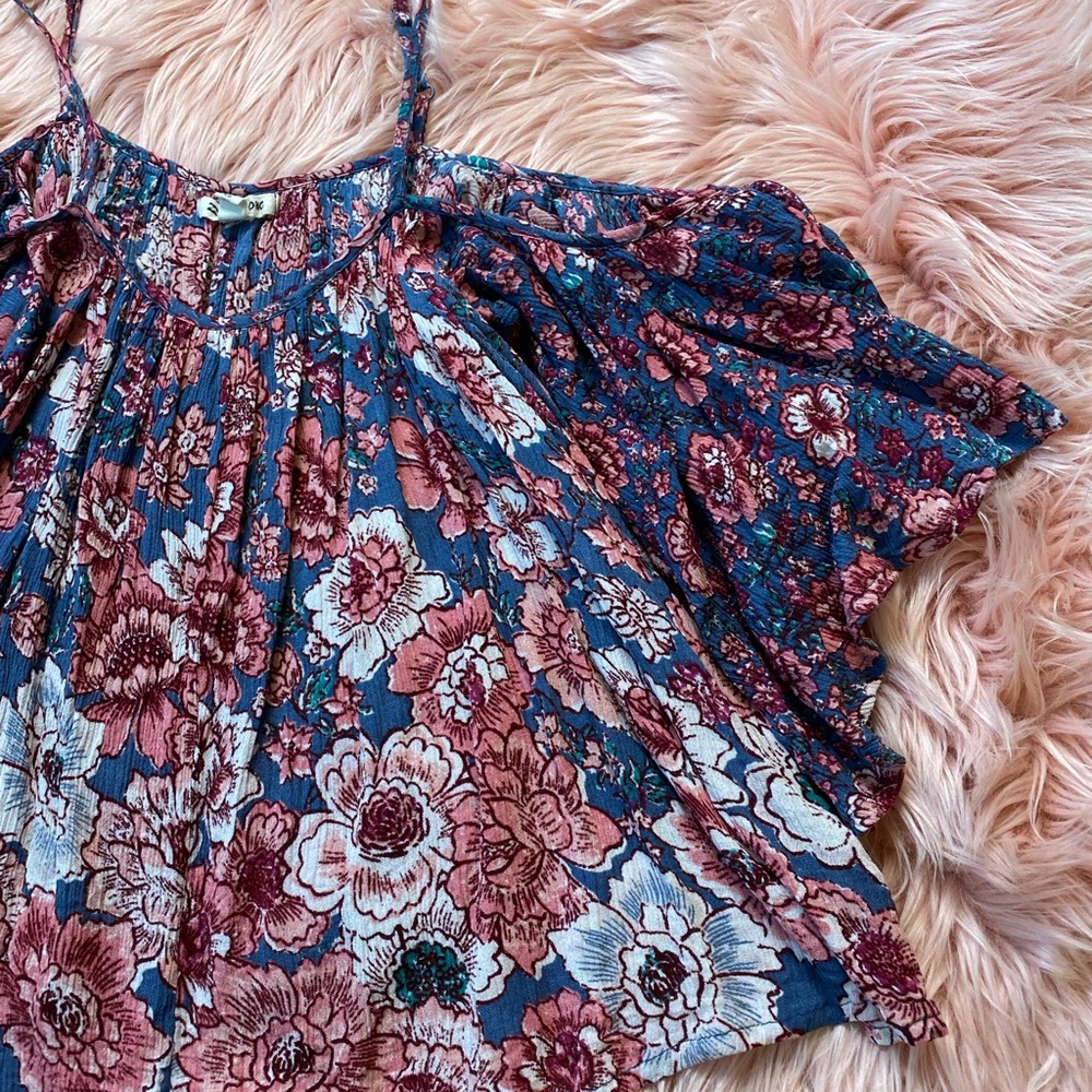 BILLABONG COLD SHOULDER FLORAL TOP - Picture 3 of 7